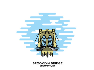 Brooklyn Bridge bridge brooklyn illustration nyc print