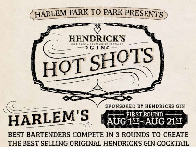 Hot Shots Poster Header bar gin poster