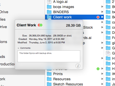 OSX El Capitan Folder Quick Look Redesign