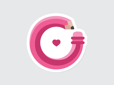 Design, Share, Love dribbble icon playoff rebound sticker
