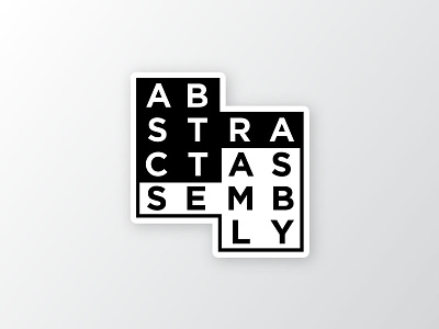 Abstract Assembly abstract assembly logo sticker