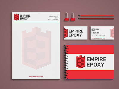Logo & Stationery Concepts - Empire Epoxy branding logo stationery