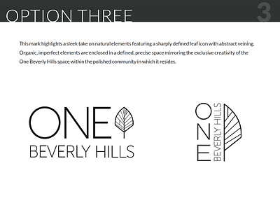 One Beverly Hills Logo/Wordmark Concepts branding logo