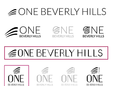One Beverly Hills Logo/Wordmark Explorations branding logo process