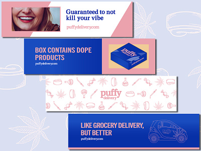 Web Banners - Puffy Delivery branding cannabis digital marketing marijuana web weed