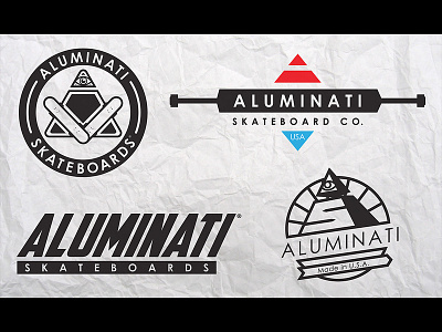 Aluminati Skateboards – Logo Concepts branding design logo skateboards vector