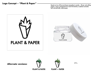 Plant + Paper logo cannabis cannabis branding cannabis logo