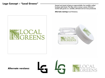 Local Greens logo branding cannabis branding logo