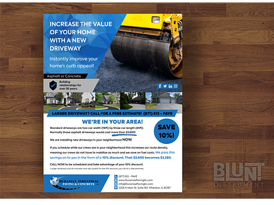 Flyer design for a paving company