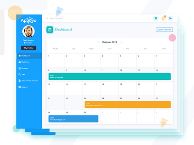 Dashboard Calendar app branding calendar design calendar ui dashboard dashboard design dashboard ui design logo ui ux web website