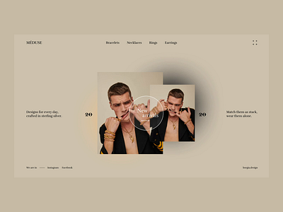 Méduse. Jewelry Boutique after effects animation art brand clean ecommerce fashion brand identity minimal typography ui