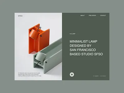 H-beam Lamp design ecommerce minimal typography ui ui design web