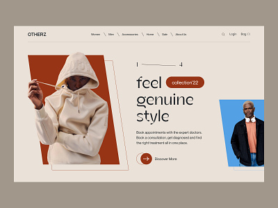 OTHERZ - Hero Website boutique clean clothes fashion lookbook shop streetwear style ui uitrends ux web web design