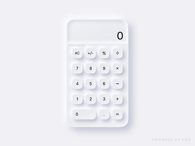 Neomorphic Caluculator calculator design neomorphic ui uidesign