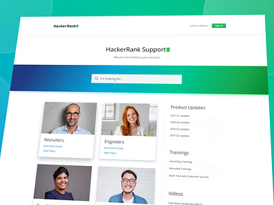 Support Page - HackerRank branding design hackerrank support page ui ui design uiux ux uxdesign vector website website design
