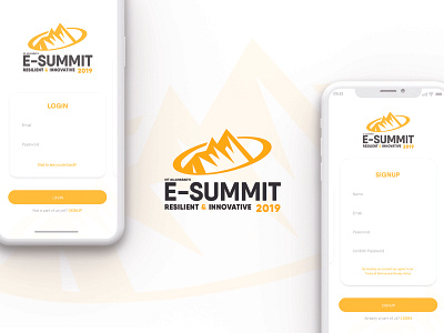 E Summit App design - IIIT Allahabad app application application design design graphic graphic design logo logodesign mobileapp ui ui ux design ux ux design vector