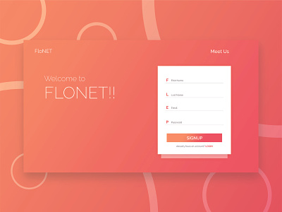FloNet home page app application design graphic graphic design ui