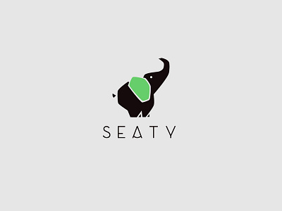 Seaty! Find your place app brand and identity branding branding design corporate branding design elephant elephant logo flat flat design identity logo minimal app minimalism minimalist minimalist design mobile ui ux vector