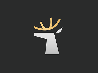 Deer Logo animal antlers deer gold horn illustration logo symbol