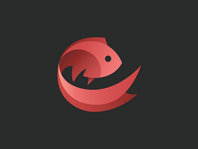 Goldfish Logo animal fish goldfish illustration logo
