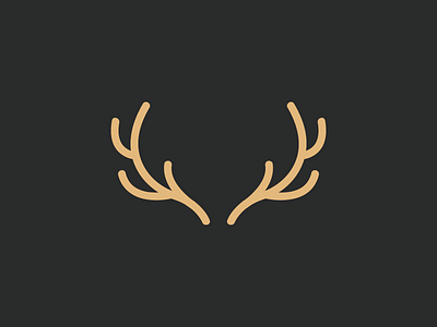 Buckhorn Logo antlers curve deer gold horn logo
