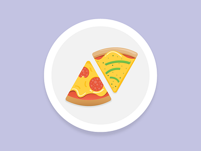Pizza For Breakfast 🍕 breakfast delicious icon illustration pizza tomato