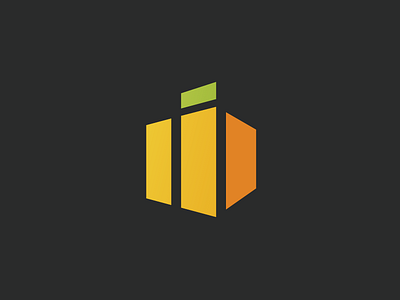 Cube Orange Logo cube icon logo orange