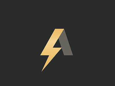 A Lightning Logo a gold icon lightning logo speed