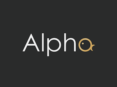 Alpha Fish logo alpha animal fish gold goldfish icon logo