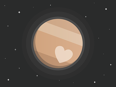 I LOVE PLUTO cute flat heart illustration love nasa planet pluto