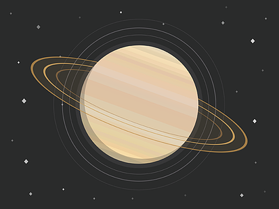 Saturn flat galaxy icon illustration nasa planet saturn universe