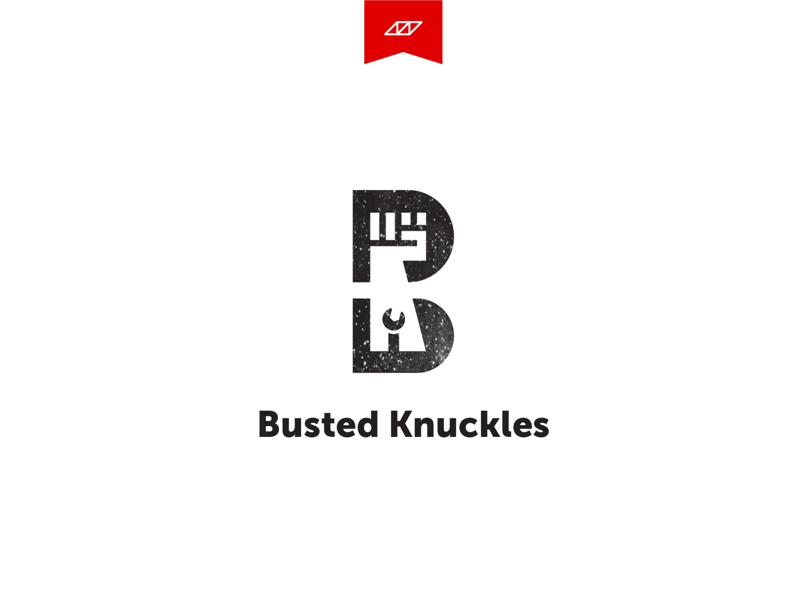 Logo for Busted Knuckles by Mohit Verma on Dribbble