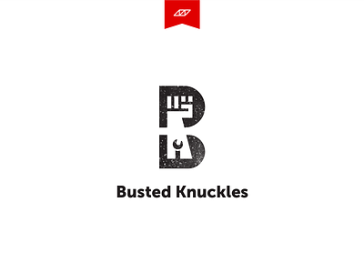 Logo for Busted Knuckles creative design designs logo logos mark mark symbol marks mohit mohit verma mohit verma design mohit verma designs mohitverma mohitvermadesign mohitvermadesigns process symbols texture textured verma