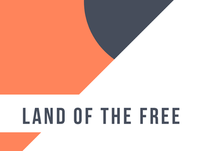 Cover of the Free branding design illustration land of the free miami ui ux