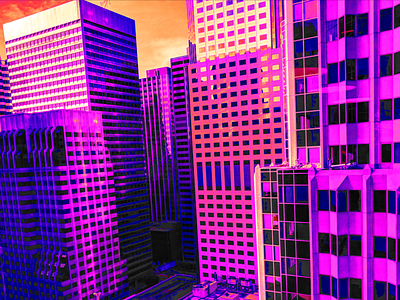 Scene: Angela ponders the implications cityscape cyberpunk graphic novel land of the free neon noir