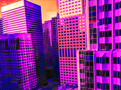 Tengri cityscape design neonnoir photography retrowave