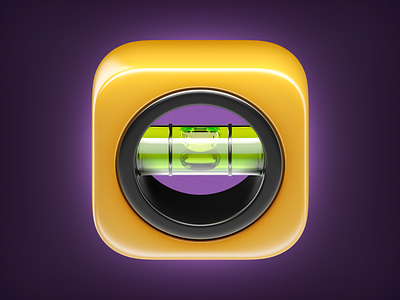 Spirit Level Icon 3d app icon ios render spirit level ui