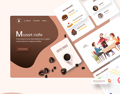 Brown Coffe design app illustration design mobile mobile app design ui ui design website website design