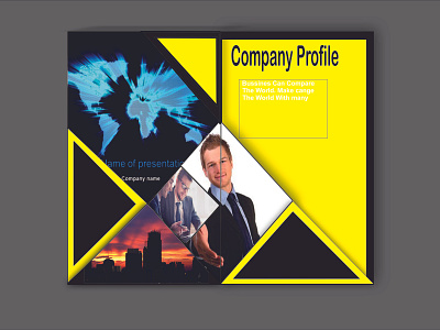 Yellow Triangle Brochure 2d brochure company companyprofile graphicdesign illustrator template