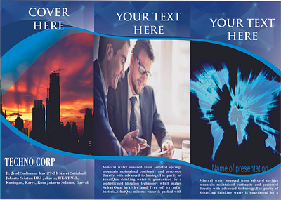 Blue Luxury Advertising adobephotoshop advertising blue brochure companyprofile graphicdesign