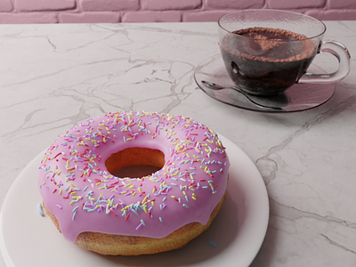 Donut 3d 3d art animation blender blender3d design
