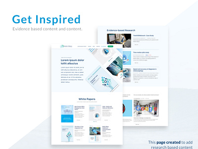 Research page: New page for running website clean clinical clinical messanger collaboration design gradient healthcare illustration