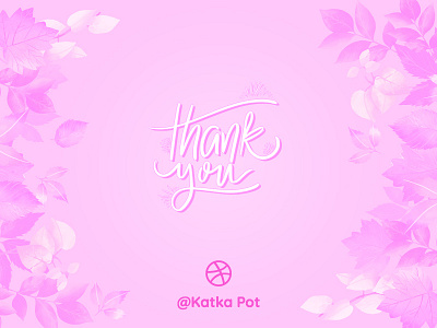 Thank You clean design dribbble floral art invite thankful