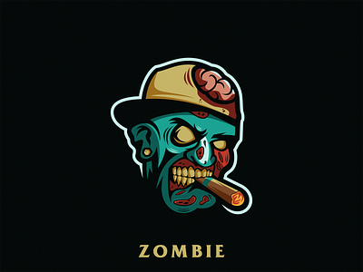 Zombie branding design esportlogo esports icon illustration logo logo design logodesigner logomaker logotype ui ux vector vectortart zombie