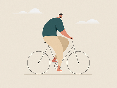 Cycling boy cycle design illustration