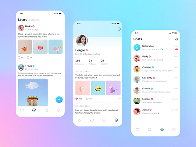 Dating App app boy color dating design friends girl icon social ui
