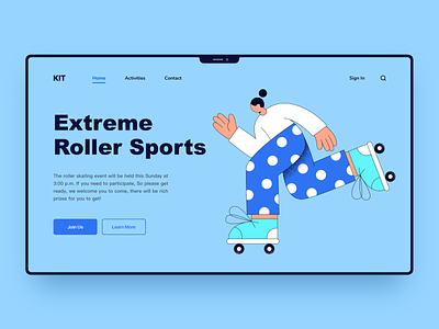 Roller boy design illustration roller run sport ui vector