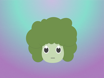 Don't Call Me a Broccoli Head broccoli broccolihead design doodle doodleart doodles gradient head illustration