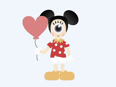 One Eyed Minnie design doodle doodleaday doodleart doodles illustration minnie mouse vector vector illustration vectorart
