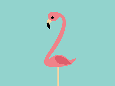Lonely Flamingo design flamingo illustration